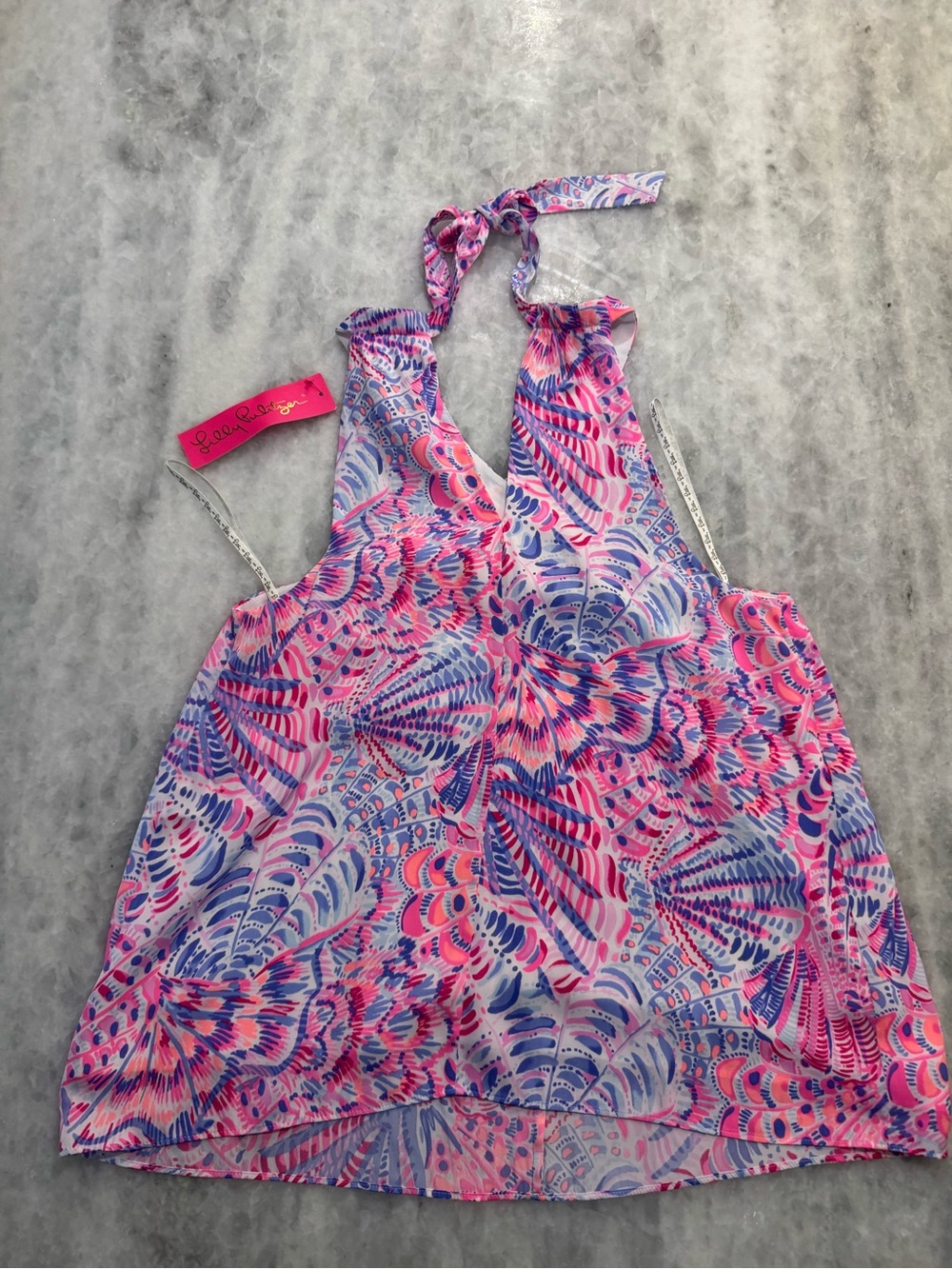 Lilly Pulitzer Pink & Blue Printed Halter Camisole